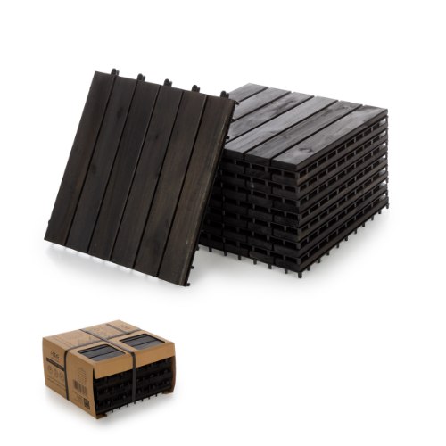 מארז 9 יח' אריחי דק 30*30 ס"מ 6 ישרים צבע אפור עץ Acacia