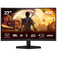 מסך גיימינג קעור AOC בגודל 27" FHD 180Hz 0.5ms VA