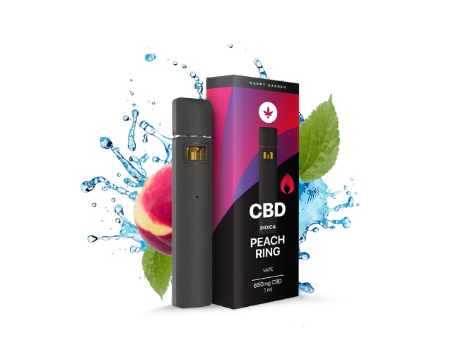 וייפ אידוי CBD חד״פ - בטעם אפרסק 650 מ״ג