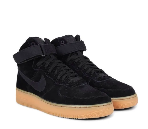 נעלי נייק Nike Air Force 1 High '07 Black Gum שחורות