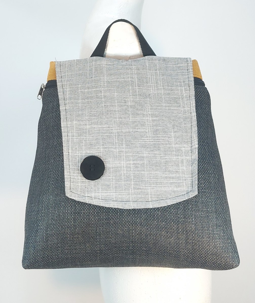 תיק גב מאיה אפור נגיעות כתום