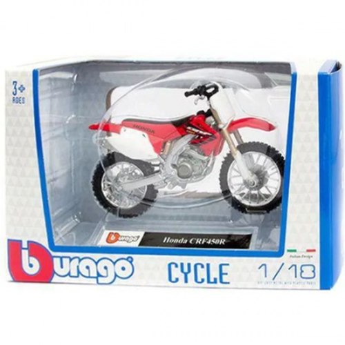 דגם אופנוע בוראגו Bburago Honda CRF450R 1:18