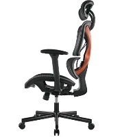 מבט צד על כיסא Lumi SpineX CH05-22 המדגיש את קימורי המשענת