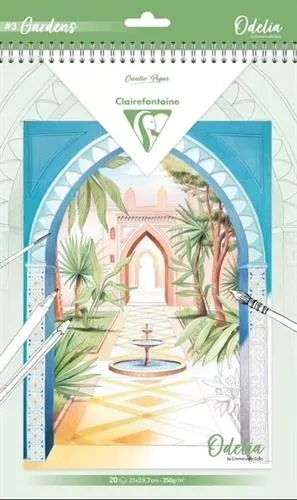 חוברת צביעה ספירלה (סליל) 20 דפים - גינות | אודליה