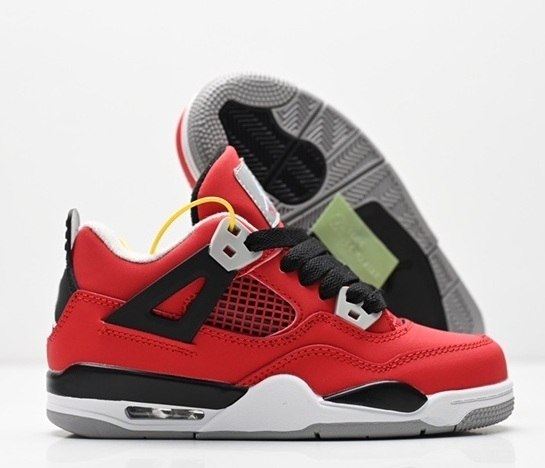 נעלי אייר ג'ורדן ילדים Nike Air Jordan 4 Retro אדום שחור