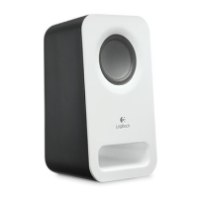 רמקולים למחשב Logitech 2.0 Multimedia Speakers Z150 Retail – רמקול בודד שחור ולבן עם דרייבר עגול בחזית