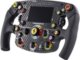 תוסף להגה Thrustmaster SF1000 Ferrari Xbox/PC/PS – הגה שחור בטקסטורת קרבון פייבר עם כפתורים צבעוניים ומסך מרכזי USB