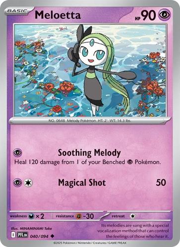 קלף בודד single פוקימון - meloetta - Phantasmal Flames - 040/094