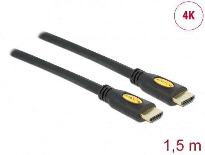 כבל מסך Delock Cable High Speed HDMI with Ethernet 1.5 m