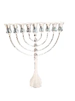 חנוכיה מכסף טהור דגם כליל 49 סמ - L