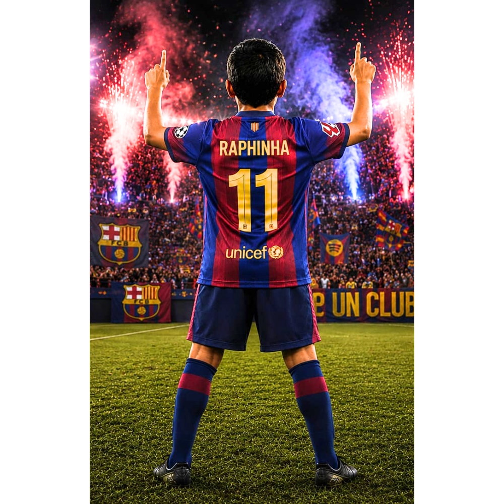 סט כדורגל ברצלונה ראפיניה 2026-27 Rafinha Barcelona Football Kit