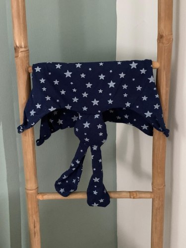 שמיכי ארנבוני- כחול כוכבים- עם הדפס שם התינוק (בתוספת מחיר)