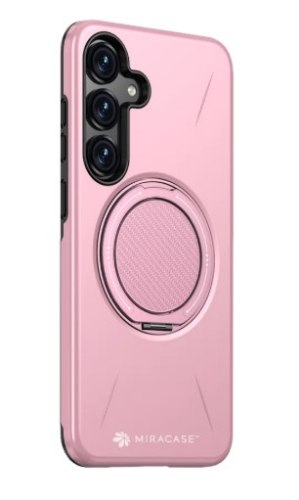 קייס פלסטיק לטלפון נייד מירקייס עבור Miramag Samsung S25 Plus ורוד