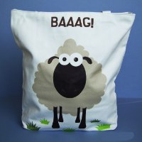 תיק בד עם רוכסן כבשההה !BAAAG