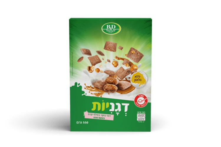 דגני בוקר במילוי קרם בטעם נוגט ללא גלוטן 550 גרם - בטר אנד דיפרנט