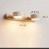 בהיר - מנורת קיר אבן טבעית דמוי טרוורטין כפולה ומתכווננת – Twinsabi