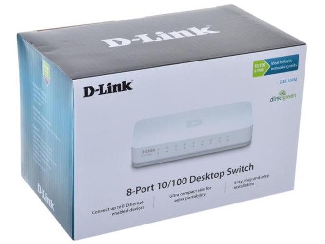 סוויץ' 10/100 D-LINK DES-1008C/A1A 8 Port SOHO Switch
