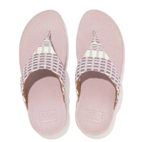 Fit Flop Lulu Toe Post Art Denim Soft Lilac כפכפי פיט פלופ ורוד