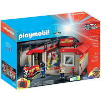 פליימוביל playmobil דגם 5663 תחנת כיבוי אש מארז של נשיאה