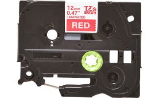 סרט סימון לבן על רקע אדום Brother TZe435 Labelling Tape Cassette 12mmx8m
