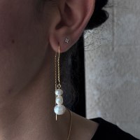 עגילי טופז | עגיל פנינים נופל