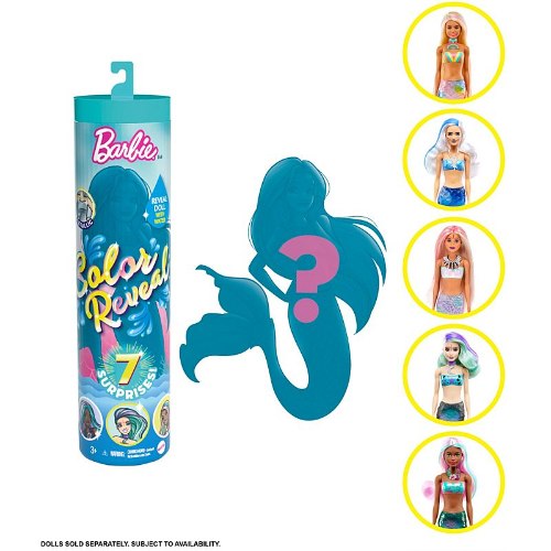 בובת Barbie®Color Reveal ™ עם 7 הפתעות