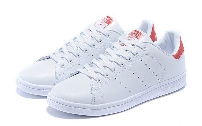 סניקרס אדידס Stan Smith לבן אדום