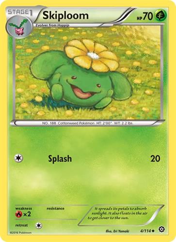 קלף בודד single פוקימון - skiploom - Steam Siege - 4/114