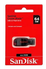 דיסק און קי SanDisk Cruzer Blade 64GB USB 2.0 – אחסון מהיר ונייד