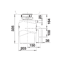 טוחן אשפה בלנקו | דגם FWD MAX | מנוע 1 כ״ס | מבית המותג BLANCO