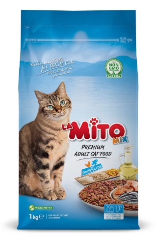 מיטו מזון לחתולים בטעם עוף ודגים 1 ק"ג