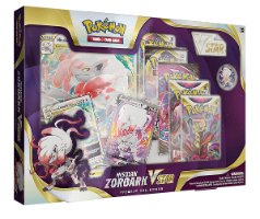 Pokemon TCG:Hisuian Zoroark VSTAR Premium Collection Box Set קלפי פוקימון מקוריים מארז סיכה וי