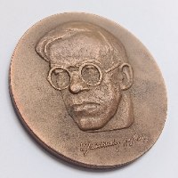 זאב ז'בוטינסקי-  שנת 1980, מדליה ברונזה, 70 מ"מ, החברה הממשלתית למדליות ולמטבעות