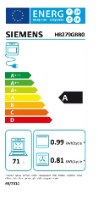תנור בנוי 71 ליטר פירוליטי דגם SIEMENS HB279GBB0 סימנס בצבע  שחור