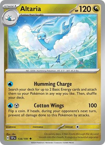 קלף בודד single פוקימון - altaria - Surging Sparks - 134/191