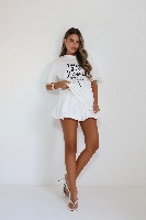 חולצת דפוס& תחרה