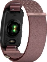 צמיד כושר ובריאות חכם ללא מסך צבע Mauve גודל רצועה Garmin Cirqa L-XL – גב הצמיד בצבע ורוד-סגלגל מציג חיישן דופק מואר