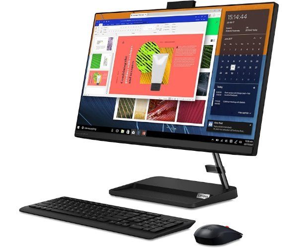 נייח LENOVO AIO 3 i5-1245H 16GB 512Nvme gen4 23.8 FHD DOS Black - 24" AIO