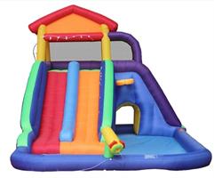 מתנפח מים גדול בית המגלשות W5034 מבית Jumpy Jump
