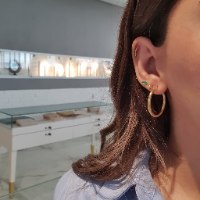 עגילי חישוק בינוניים 3.0 ס"מ 3.0 מ"מ