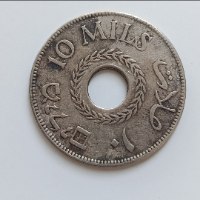 מטבע 10 מילים MILS, פלשתינה (א"י)- שנת 1927, המנדט הבריטי