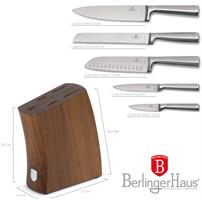 Berlinger Haus BH3124 סט סכינים איכותי עם מעמד עץ אקציה למי שאוהב בישול