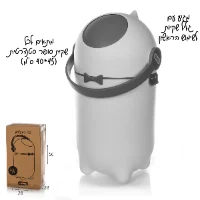 פח חיתולים מנטרל ריחות מעוצב בצבע לבן  10 ל'