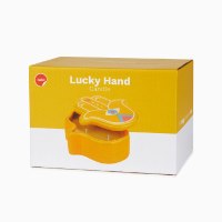 נר בקופסת קרמיקה חמסה צבעונית Lucky Hand – צהוב - מארז לא מושלם