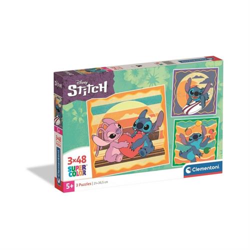 קלמנטוני - פאזל 3X48 חלקים לילו וסטיץ׳ - Clementoni 25062