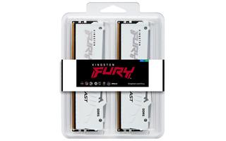 ז. לבן לנייח Kingston Fury Beast RGB 32GB 2X16 DDR5 6800Mhz C34