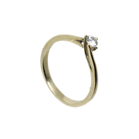 טבעת אירוסין זהב צהוב 14K יהלום מרכזי OP09160073708