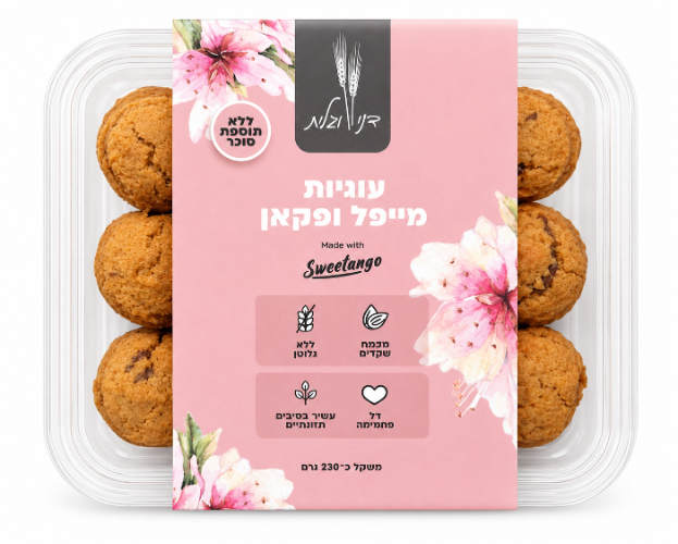 עוגיות מייפל ופקאן ללא תוספת סוכר וללא גלוטן 230 גרם - דני וגלית