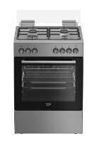 תנור משולב כיריים גז 60 ס"מ דגם FSE62123DXDSL בקו BEKO נירוסטה