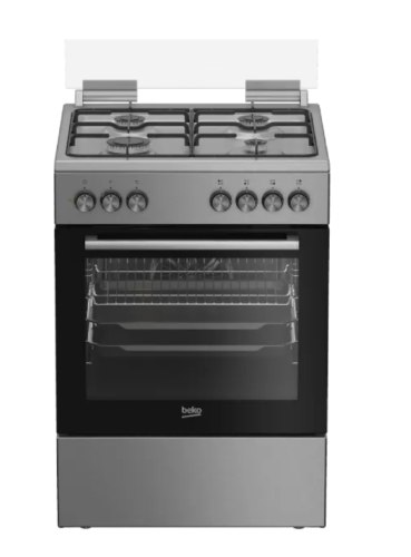 תנור משולב כיריים גז 60 ס"מ דגם FSE62123DXDSL בקו BEKO נירוסטה